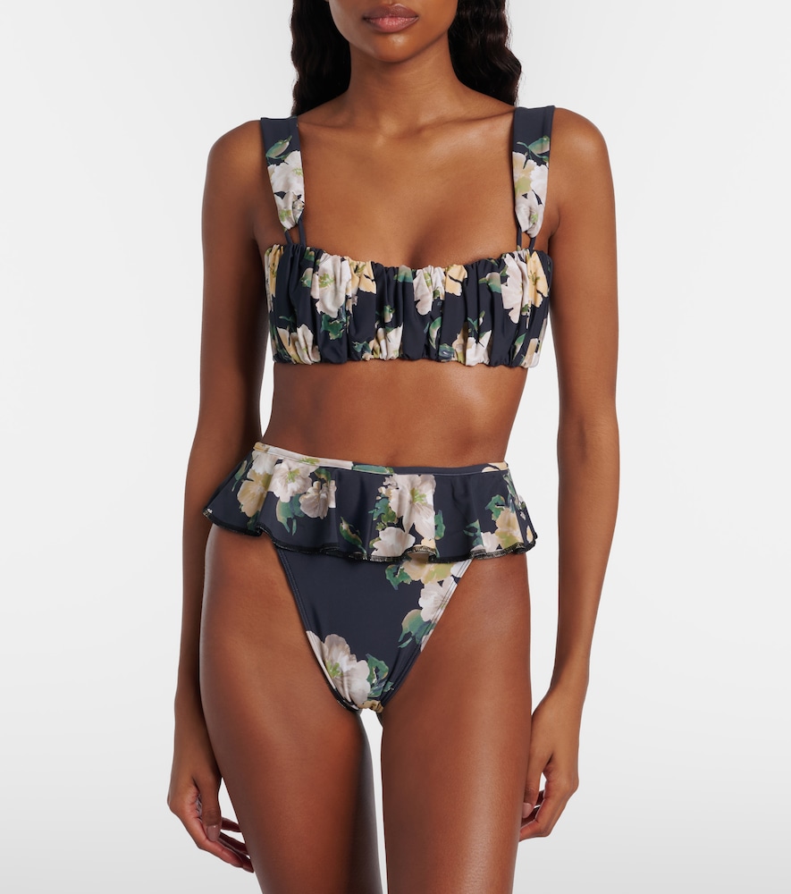 Montce Tamarindo Liz floral ruffled bikini bottoms
