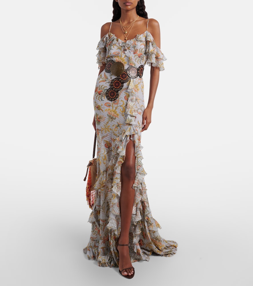  Etro Etro Bedrucktes Maxikleid Aus Einem Seidengemisch 