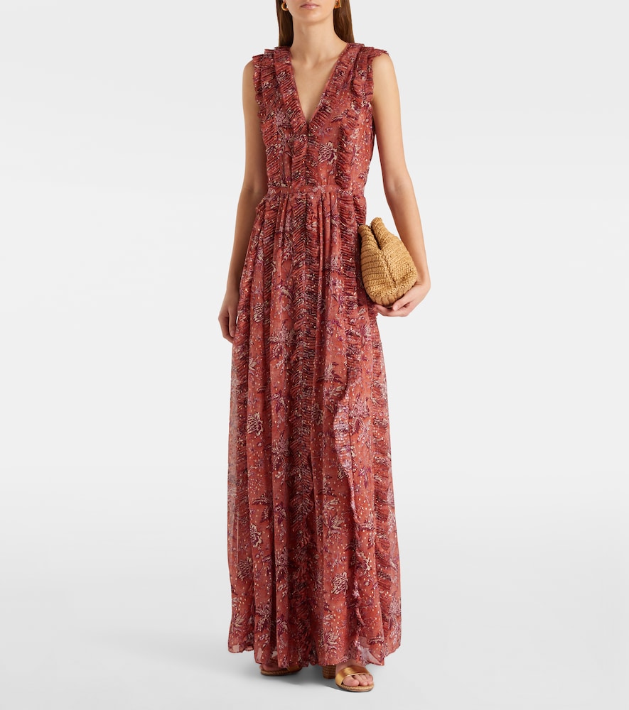 Ulla Johnson Aida ruffled silk-blend chiffon maxi dress