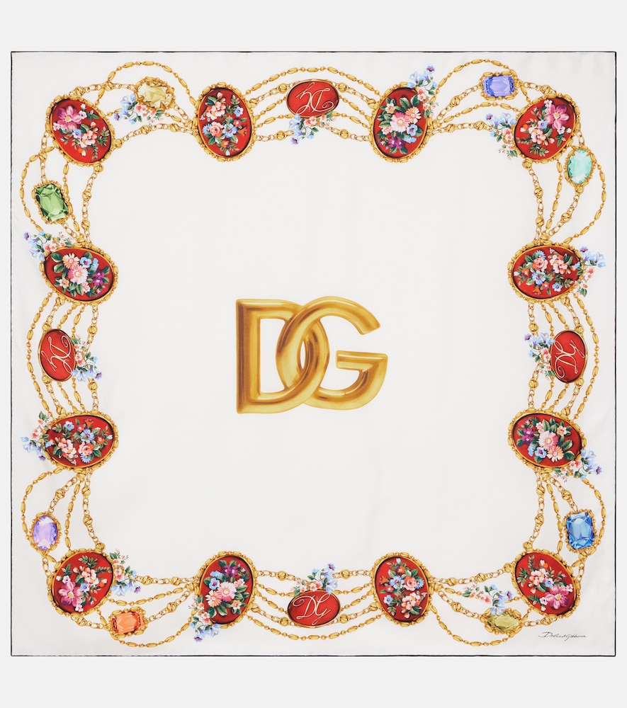 Dolce & Gabbana DG silk scarf