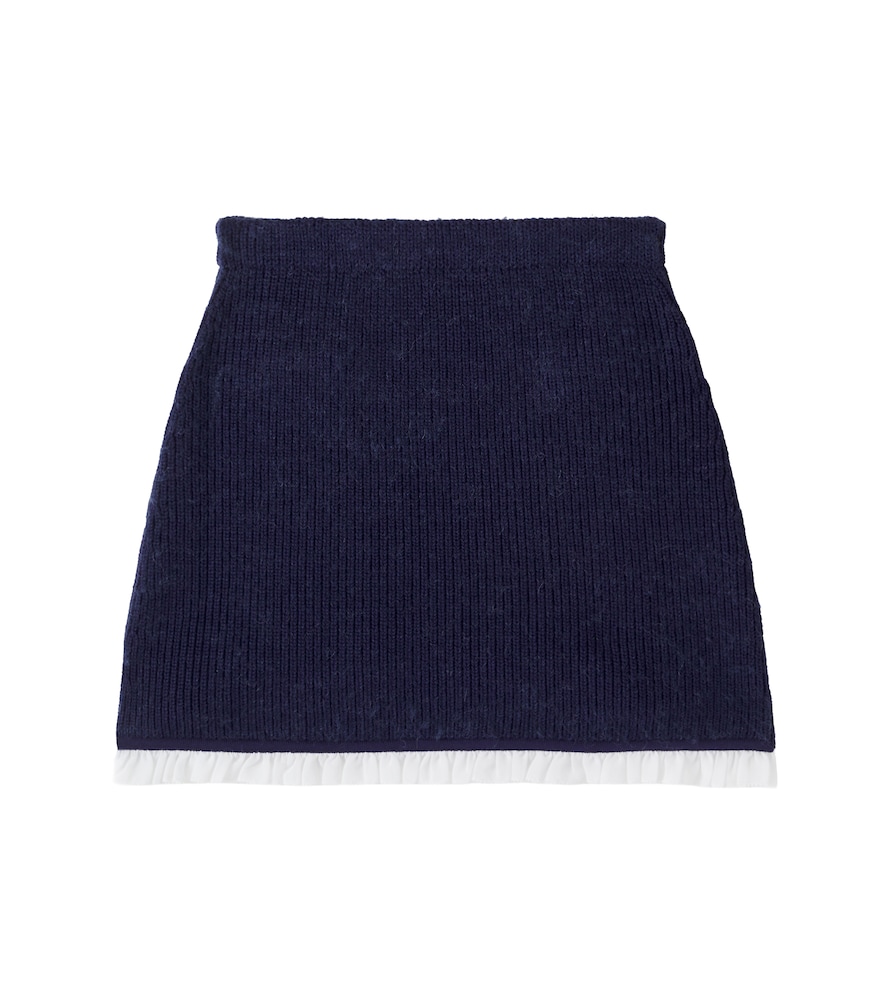  Self-portrait Kids Self-portrait Kids Embellished Ribbed-knit Skirt 