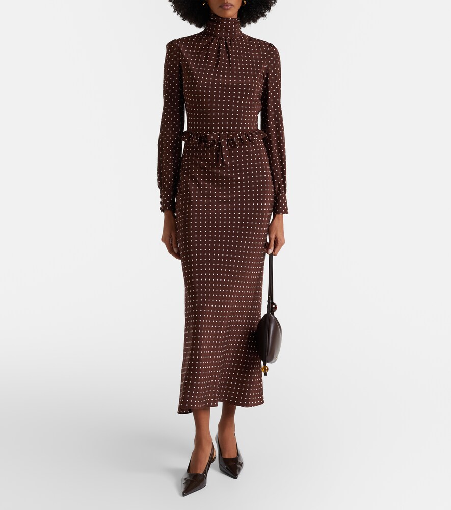 Polka-Dot Midi Dress