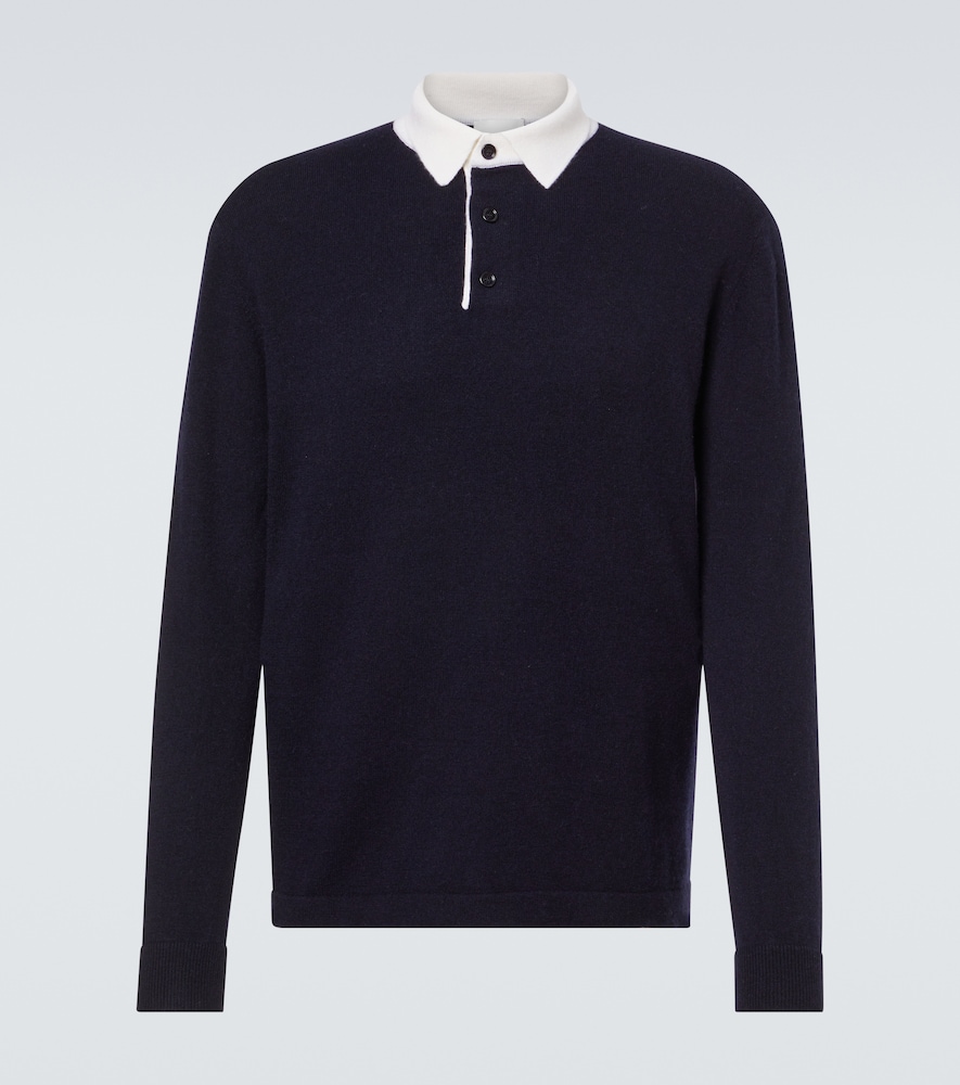Allude Wool and Cashmere Polo Sweater