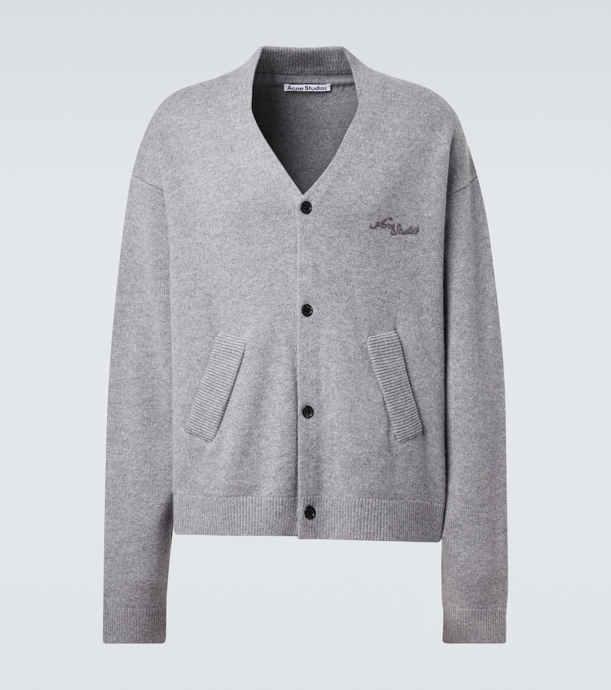 Acne Studios Logo wool and yak cardigan
