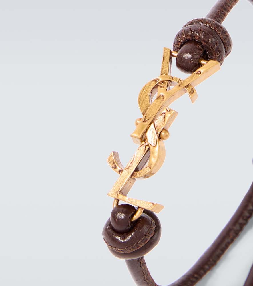  Saint Laurent Saint Laurent Armband Cassandre Aus Leder 