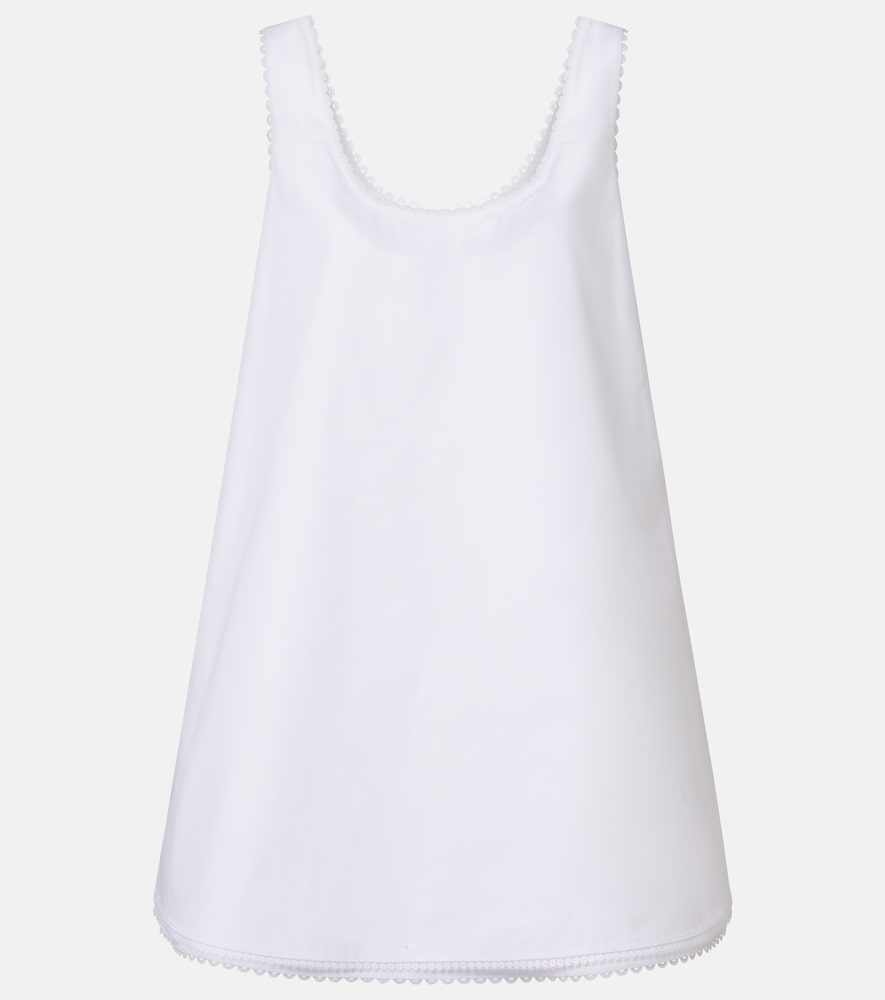 Rohe Róhe Lace-trimmed cotton poplin minidress
