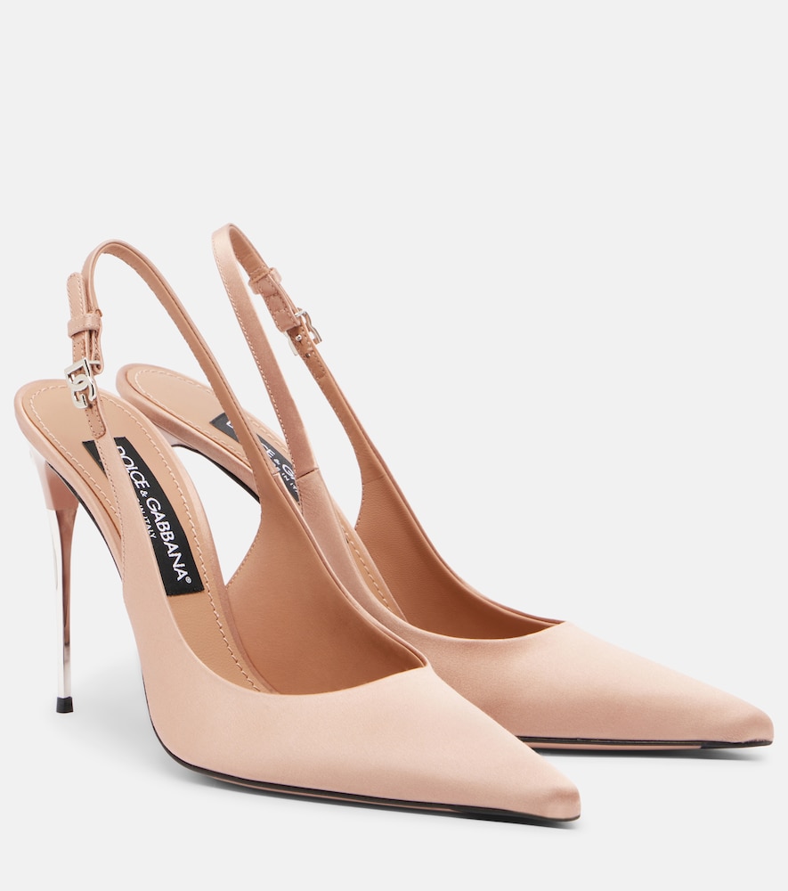 Slingback-Pumps DG aus Satin