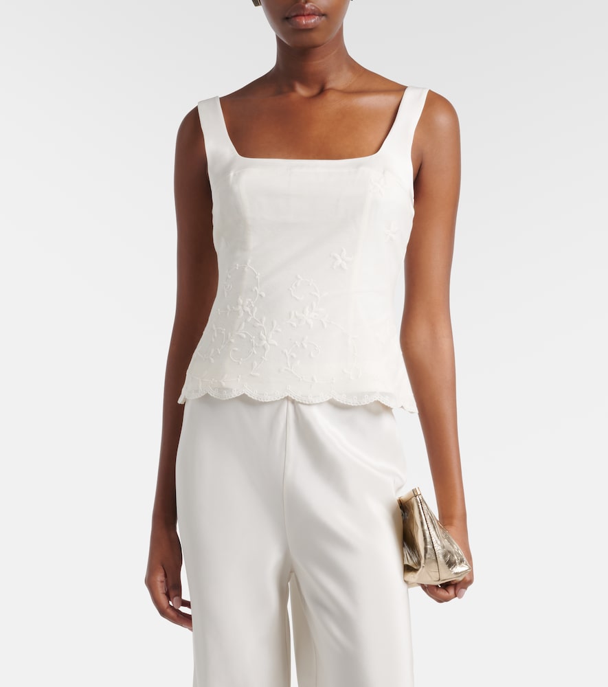 Posse Cove embroidered tulle top