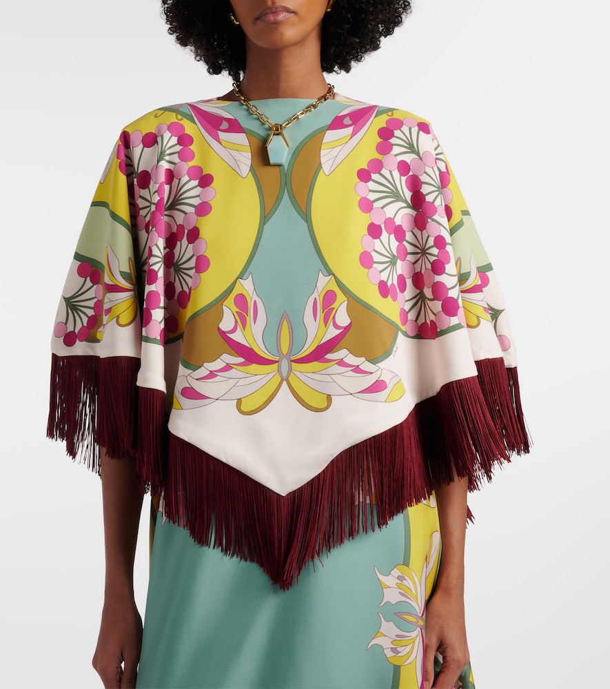  La Doublej La Doublej Wendbarer Poncho Florette Placée Aus Satin 