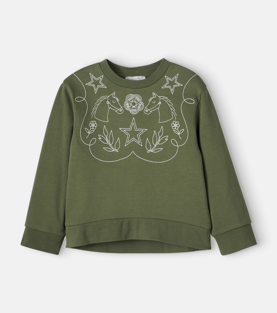 Besticktes Sweatshirt aus Baumwolle