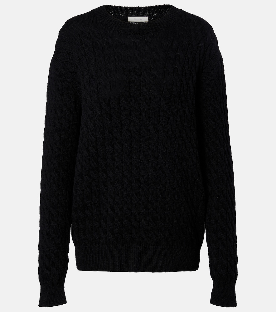The Row Orus Cable Knit Cotton and Linen Sweater by The Row