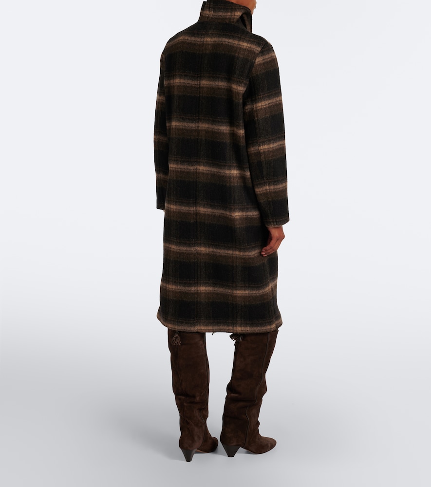Gihan Plaid Wool-Blend Coat
