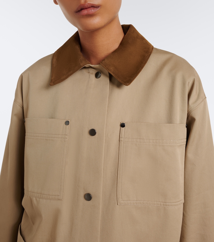 Athos Suede-Trimmed Cotton Jacket