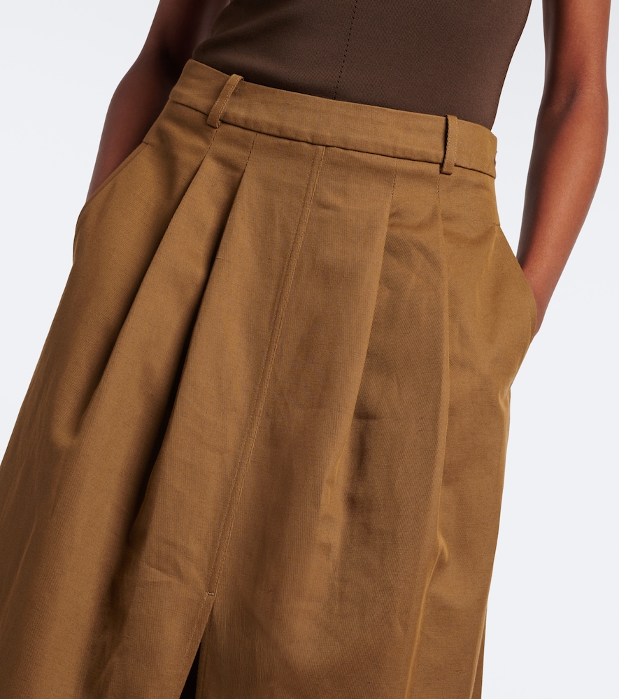 Kharis Cotton And Linen Twill Midi