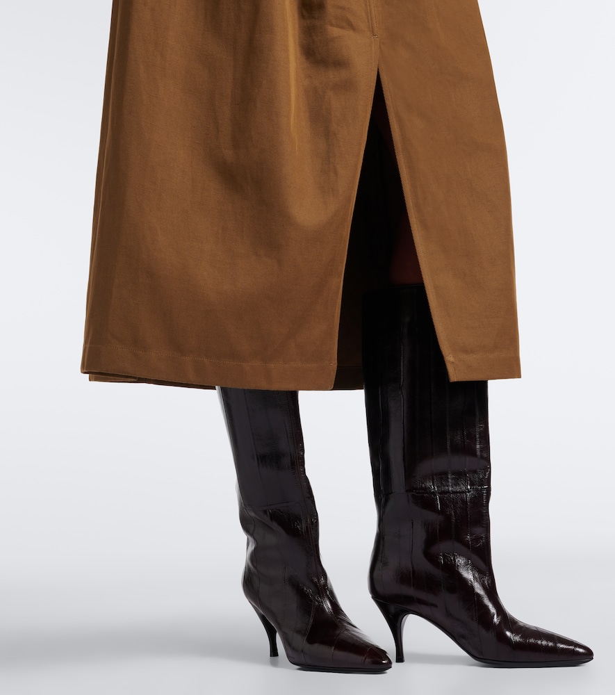 Kharis Cotton And Linen Twill Midi