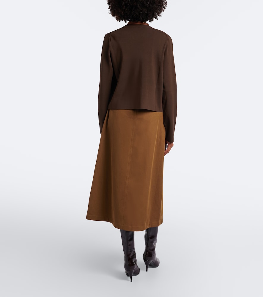 Kharis Cotton And Linen Twill Midi