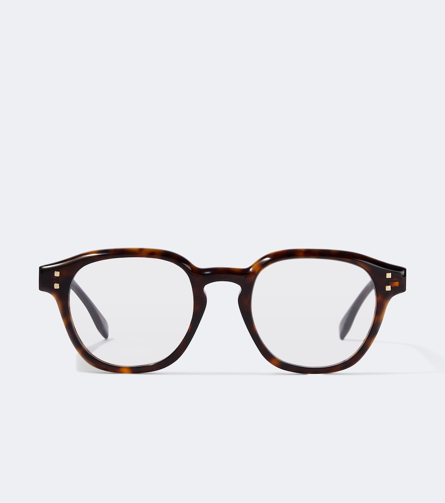 Fendi Five Sisters Square Glasses In Brown