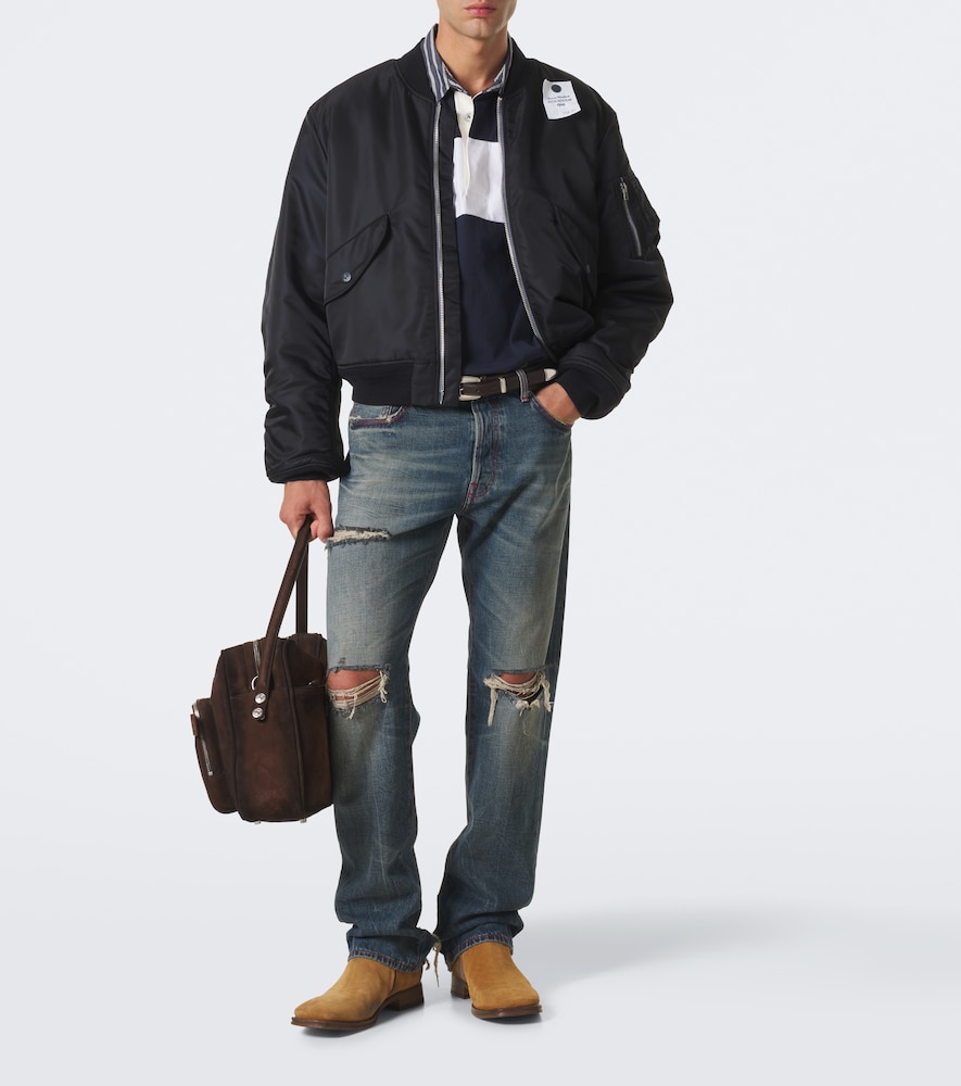 Re-Edition Distressed Straight Jeans