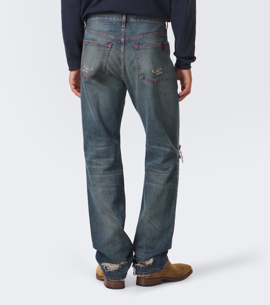 Re-Edition Distressed Straight Jeans