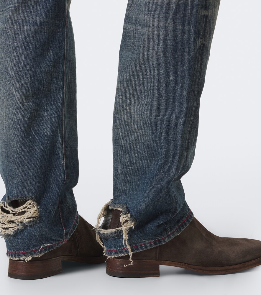 Re-Edition Distressed Straight Jeans