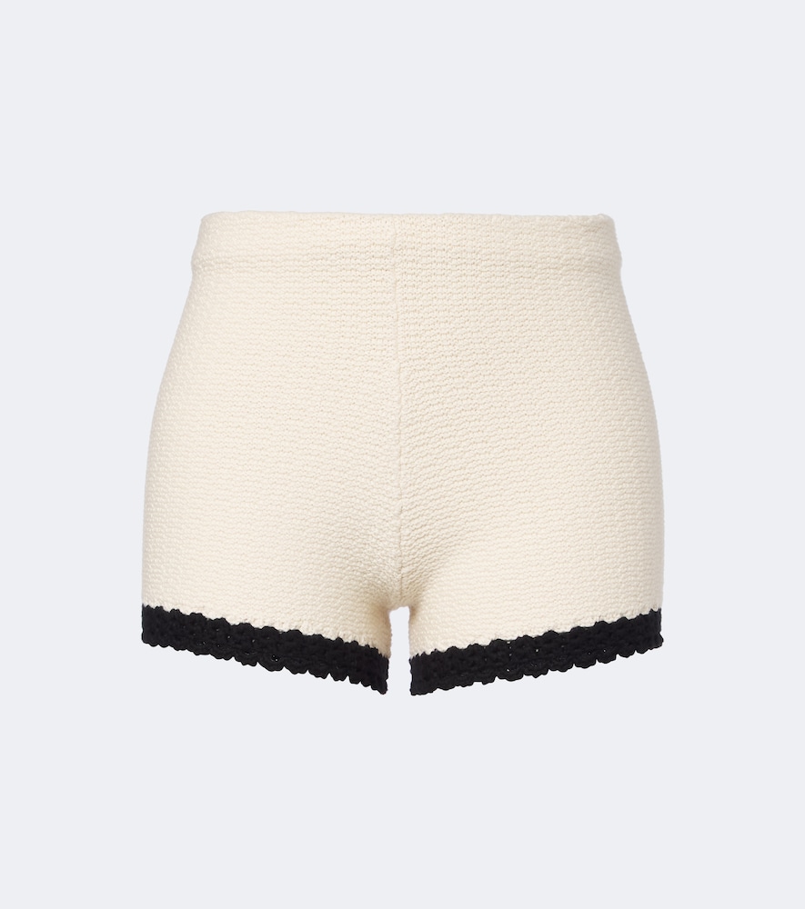 Posse Hattie Crochet-trim Shorts In White