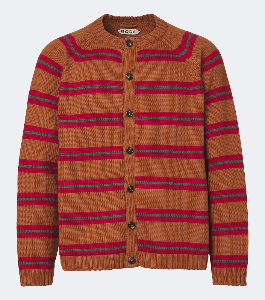 Holly Striped Cotton And Cardigan