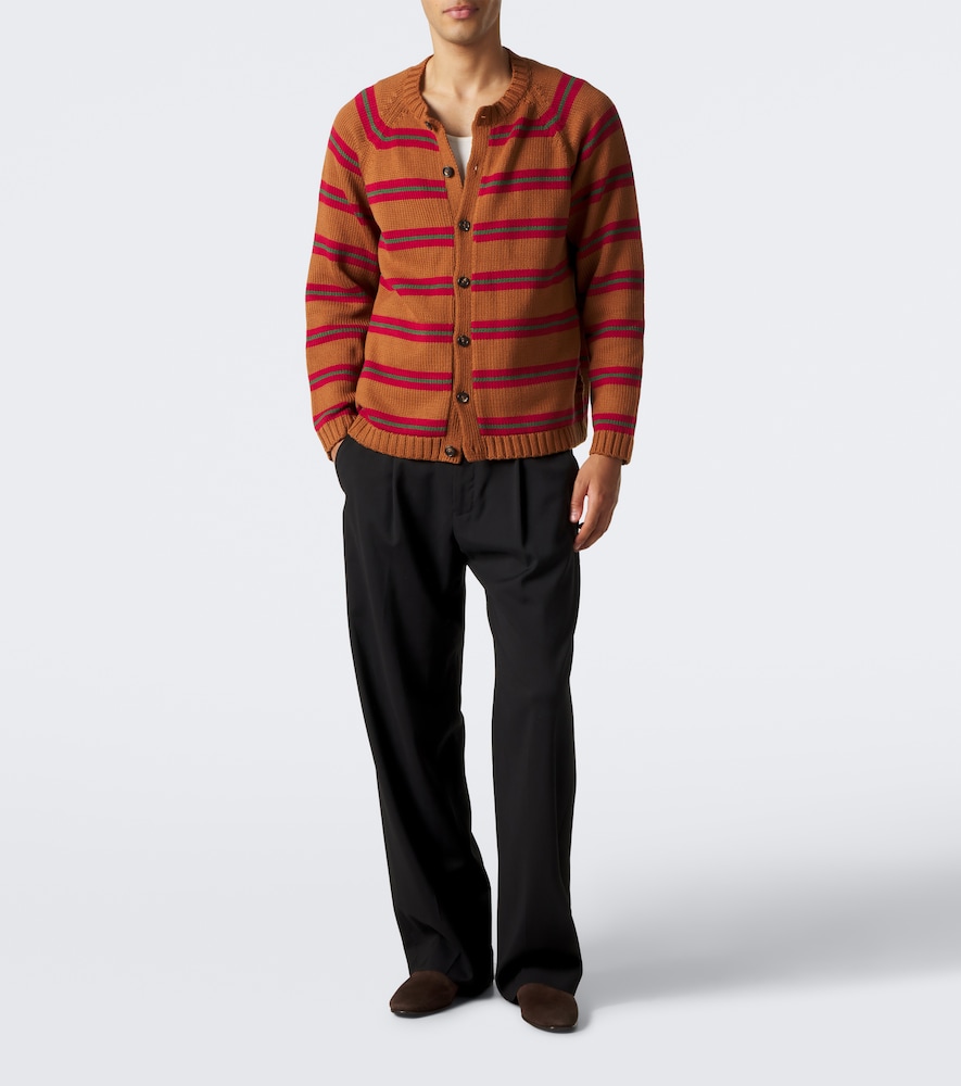 Holly Striped Cotton And Cardigan