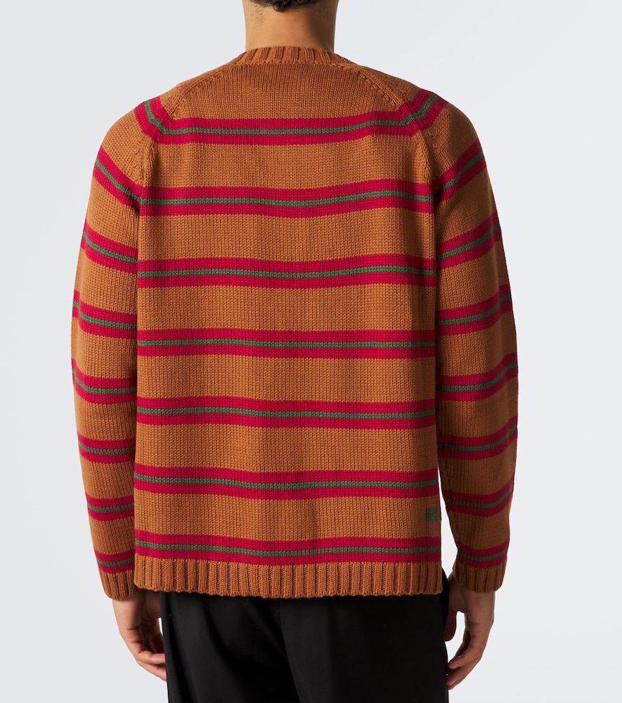Holly Striped Cotton And Cardigan