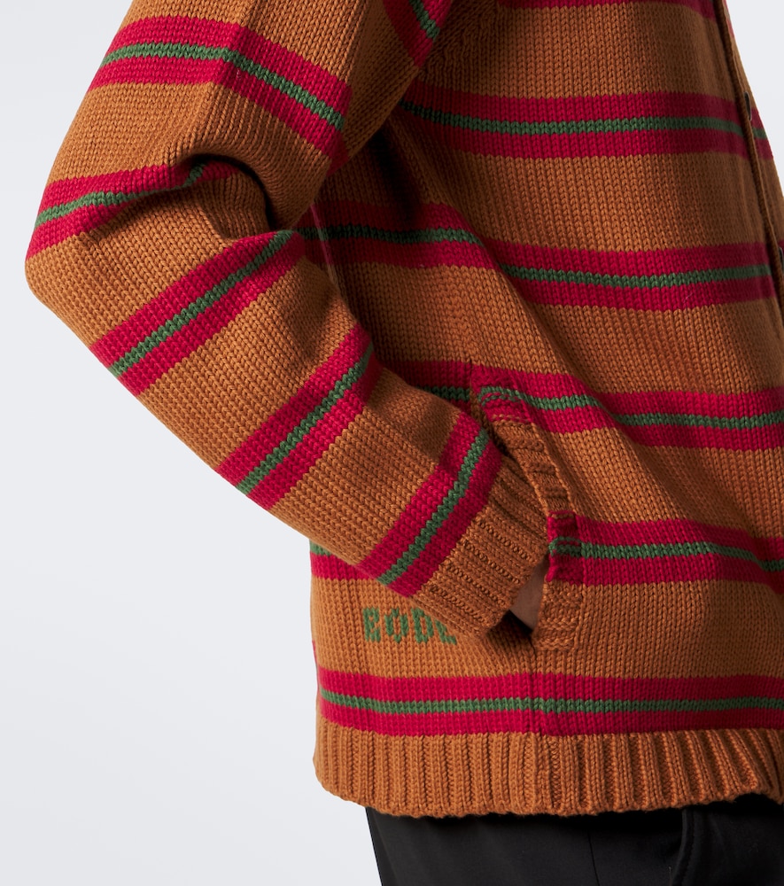 Holly Striped Cotton And Cardigan