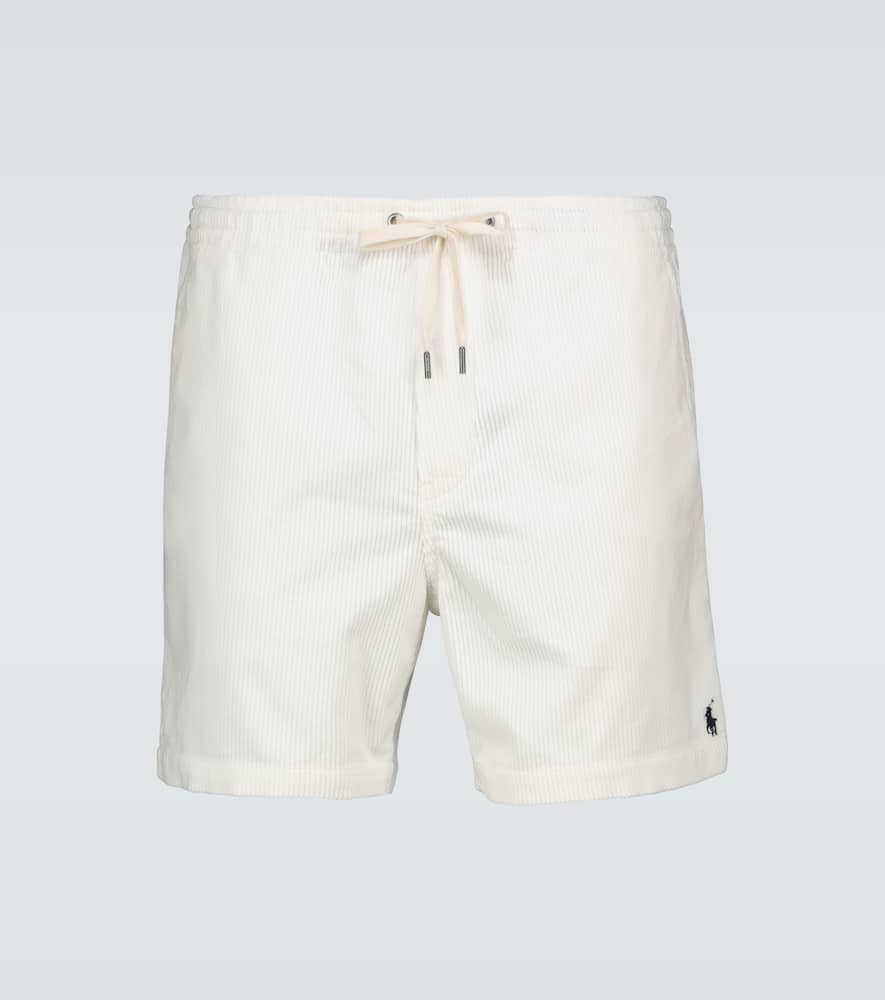 white corduroy shorts