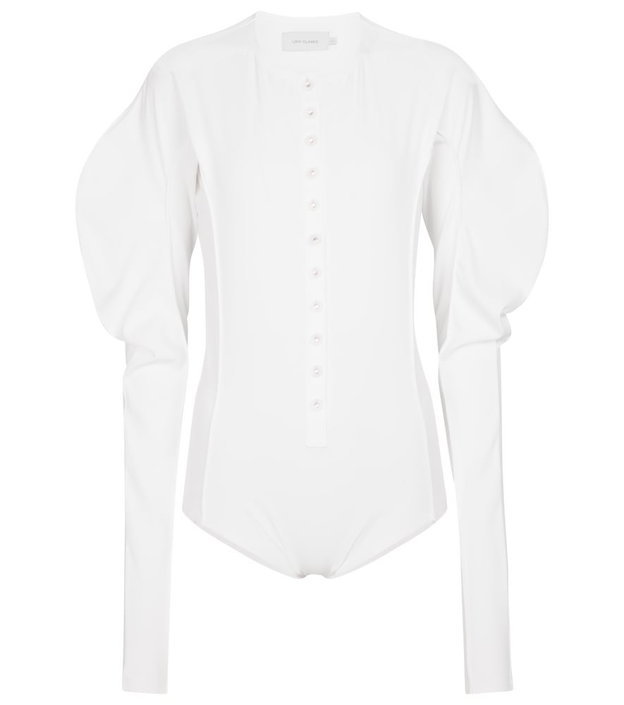 Low Classic White Stretch-jersey Bodysuit In White