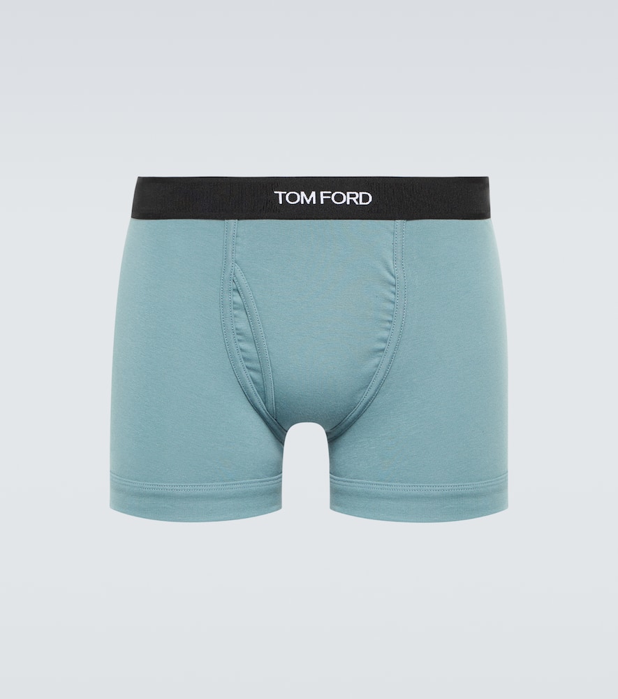 Cotton-blend jersey boxer briefs