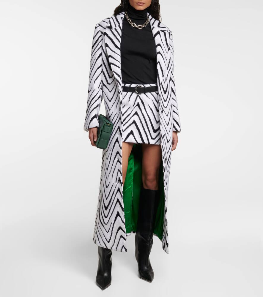 MISSONI 印花羊毛混纺海军大衣