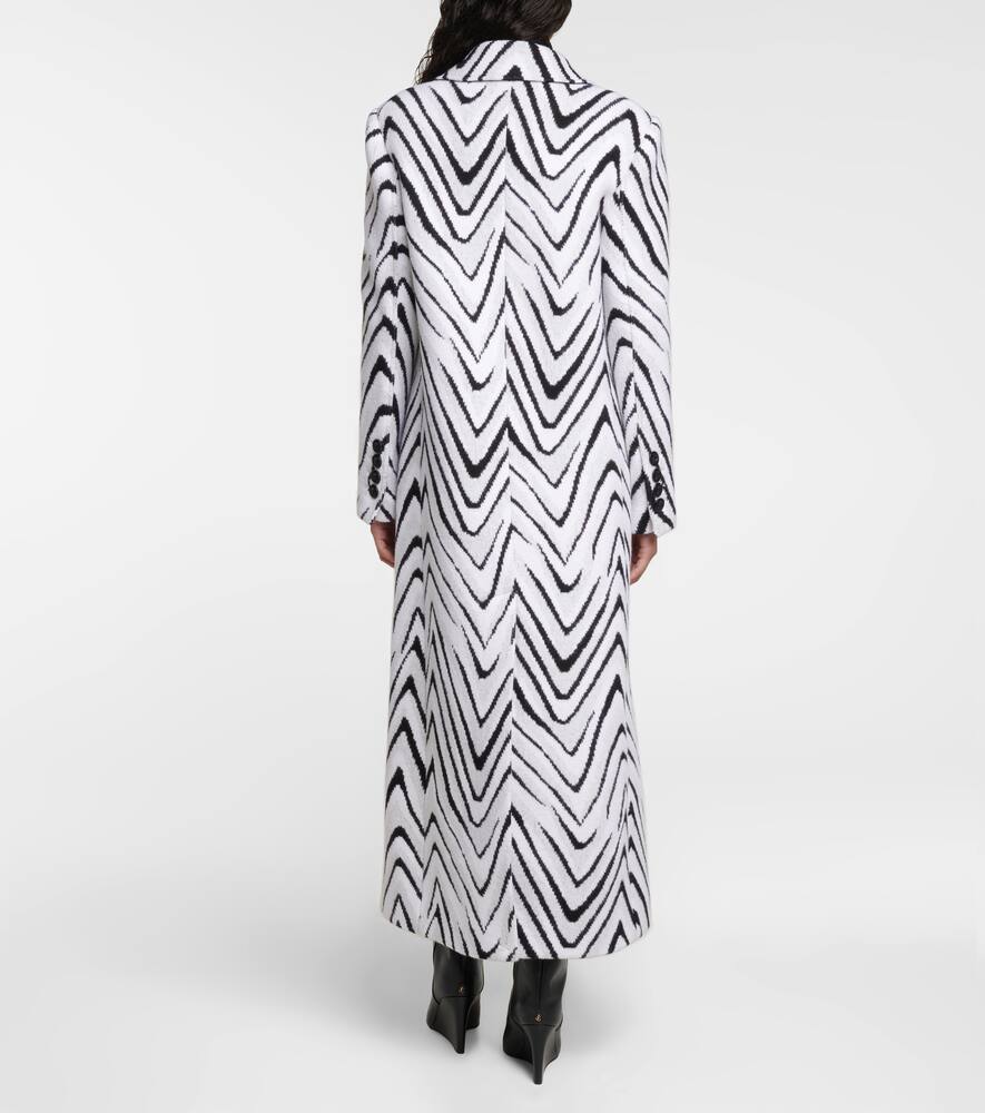 MISSONI 印花羊毛混纺海军大衣
