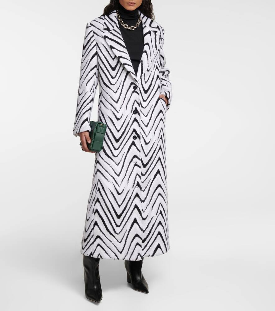 MISSONI 印花羊毛混纺海军大衣