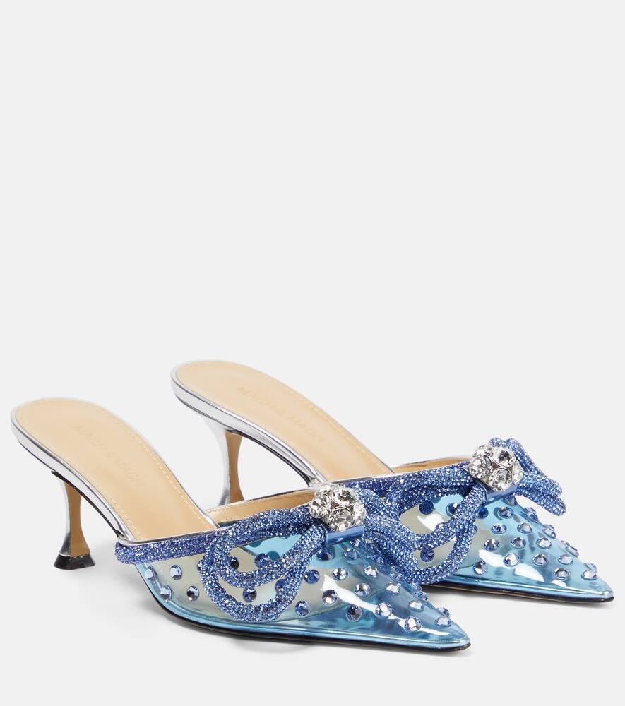 Mach & Mach Crystal-embellished PVC mules