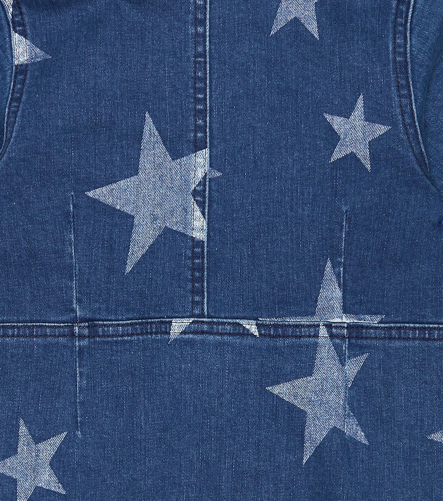 Stella Mccartney Printed Denim Dress In Blue/white