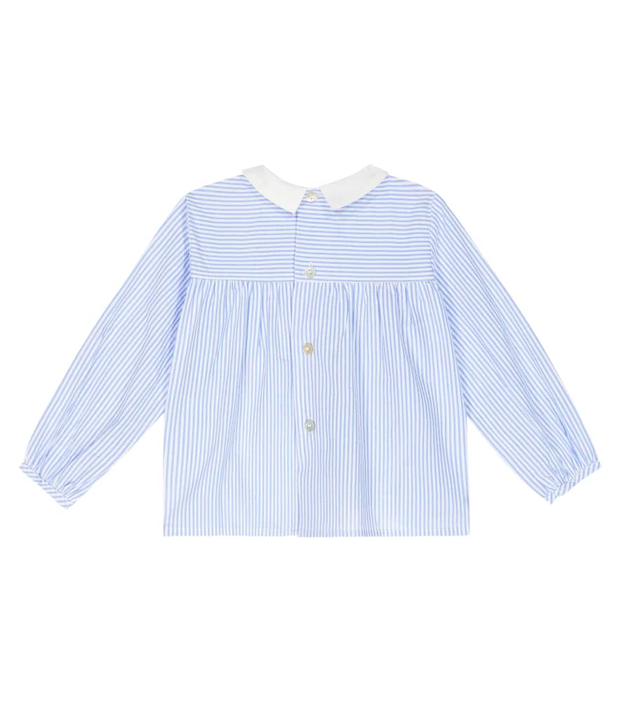 La Coqueta Baby Chiara Striped Shirt In Blue