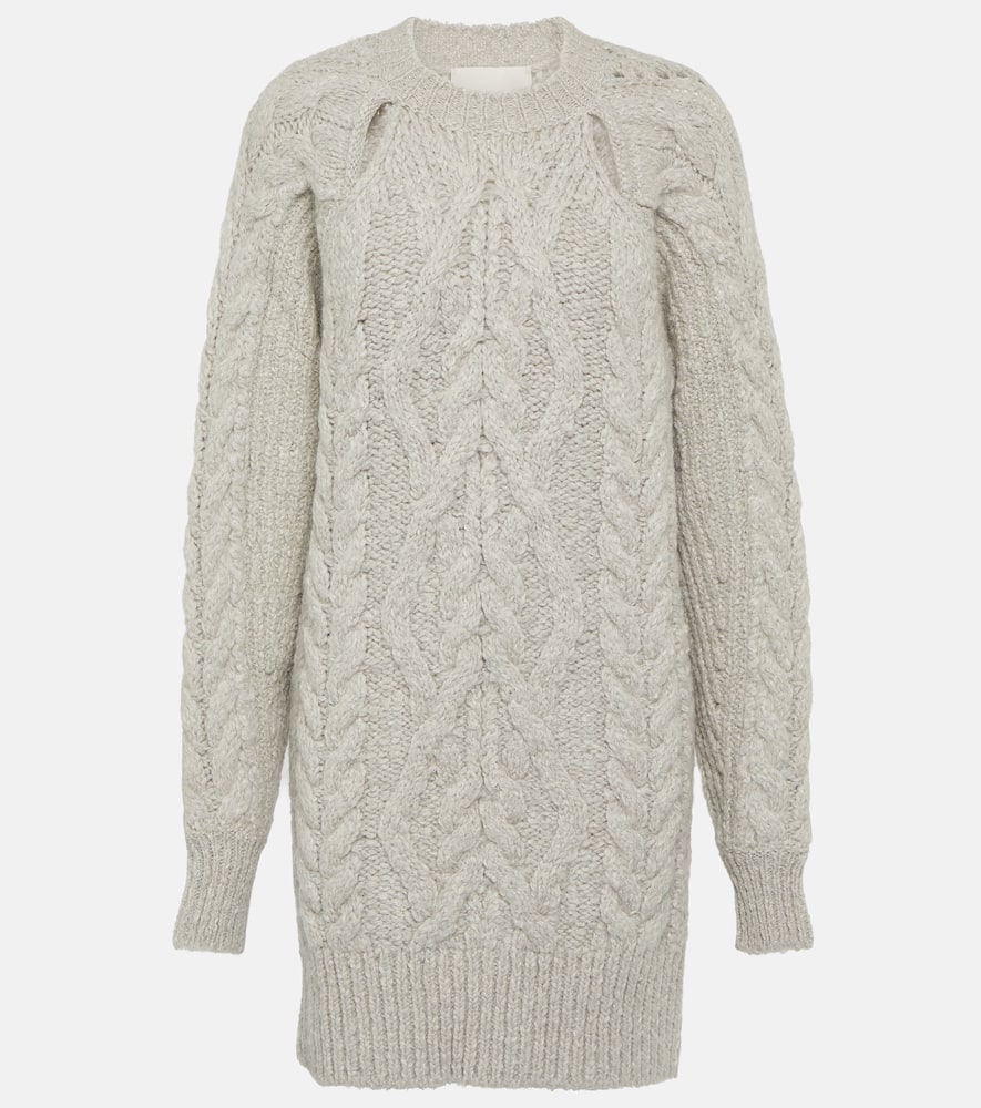 Nazae cable-knit mini sweater dress