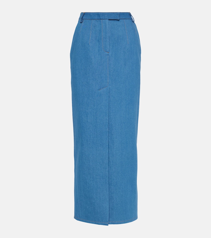 Colia denim maxi-skirt