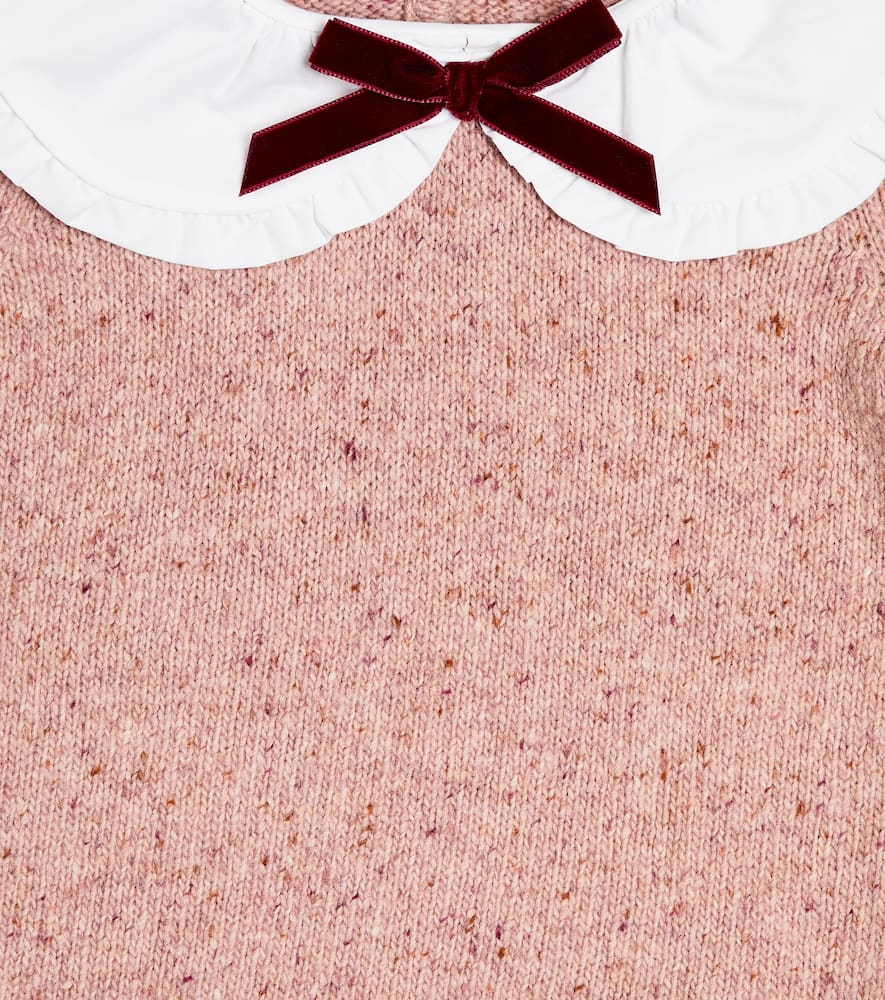La Coqueta Lupita Wool-blend Sweater In Pink