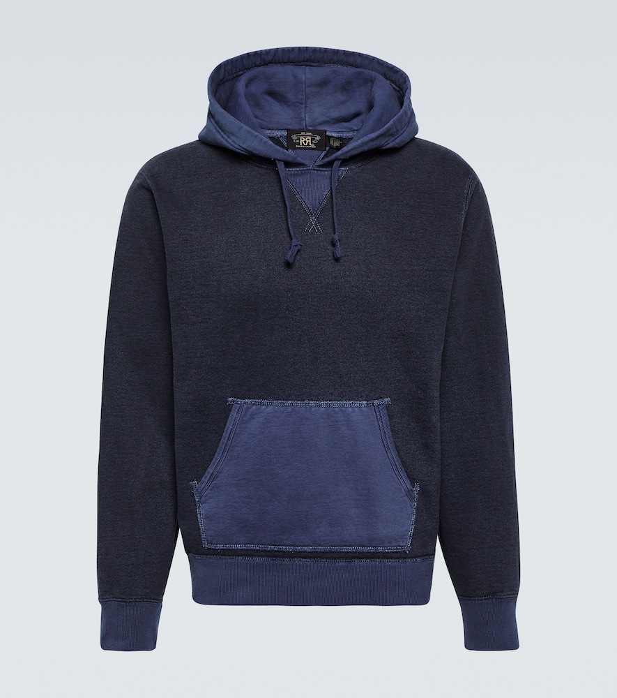 Shop Rrl Cotton Jersey Hoodie In Multicoloured