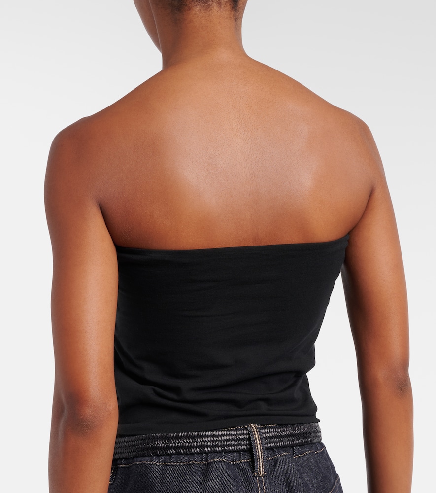  Brunello Cucinelli Brunello Cucinelli Cotton-blend Tube Top 