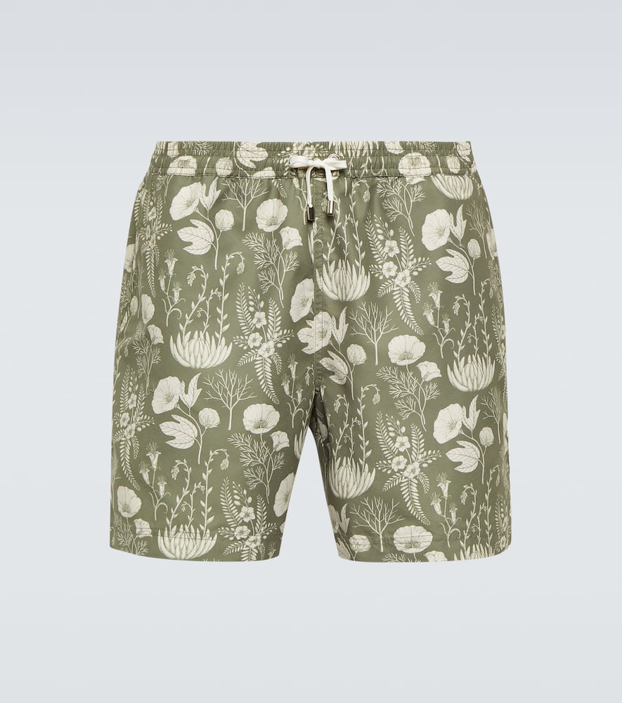 Katie Scott printed swim trunks