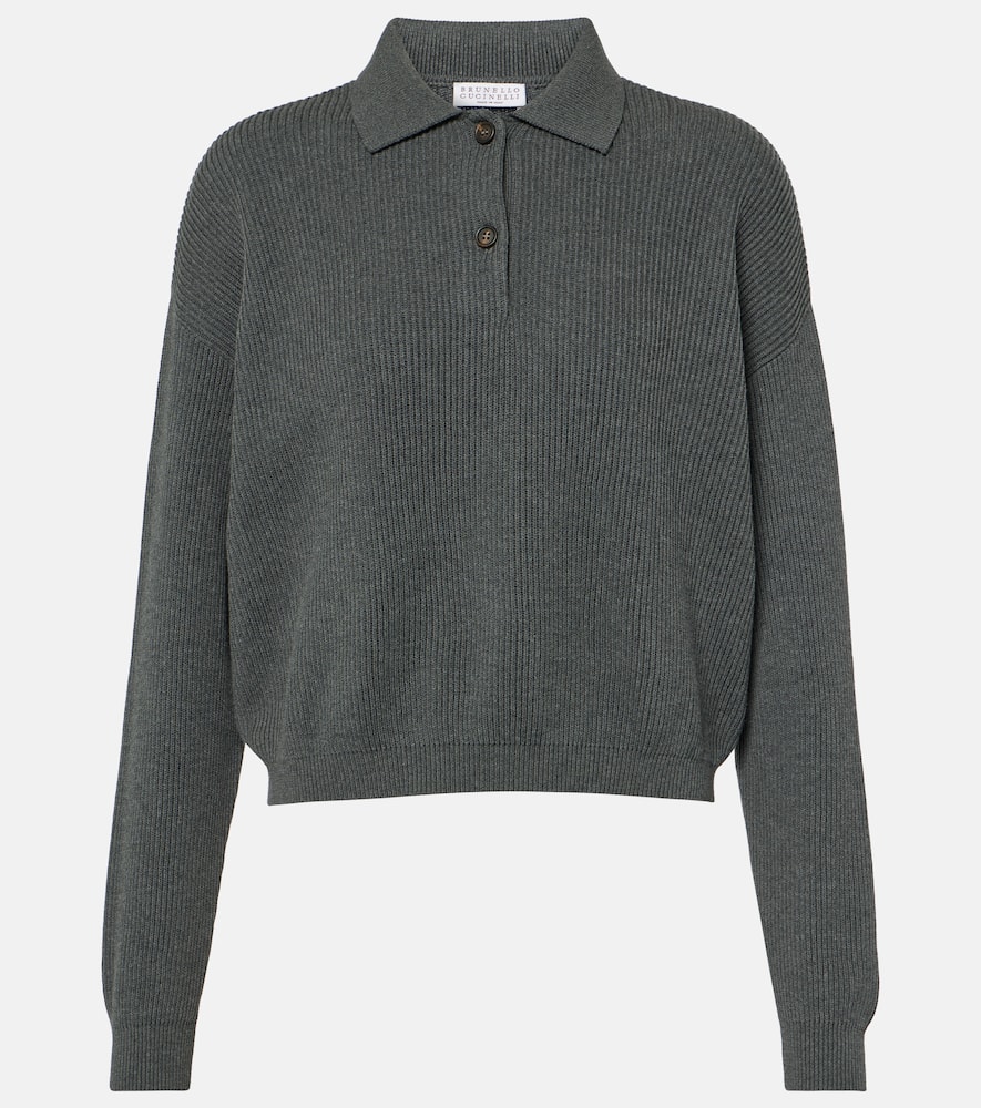 Cotton polo sweater