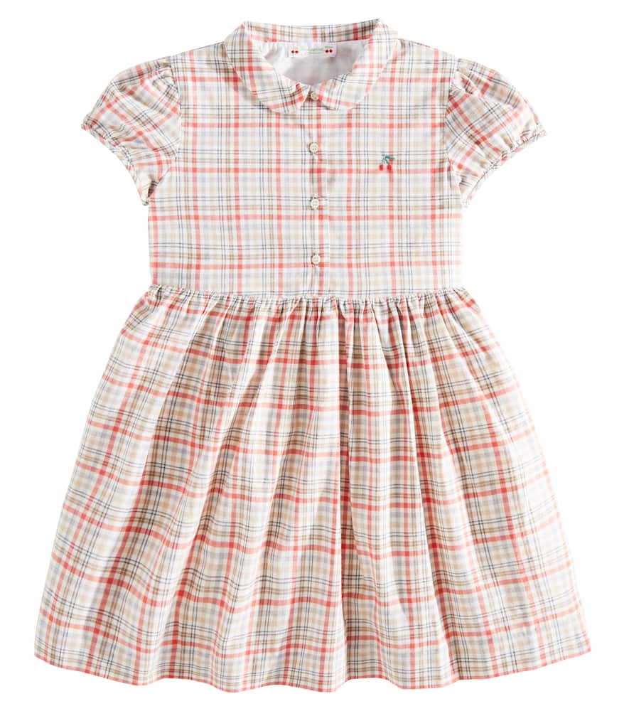 Bonpoint Genereuse Checked Cotton Dress In Multicoloured