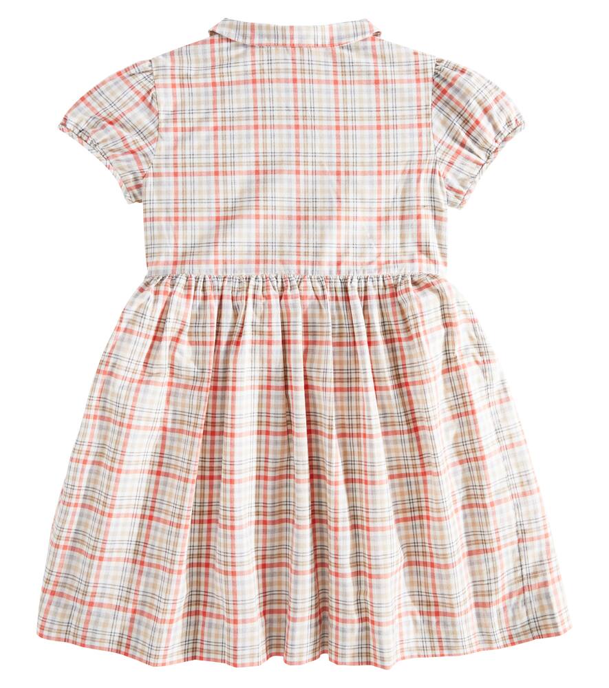 Bonpoint Genereuse Checked Cotton Dress In Multicoloured