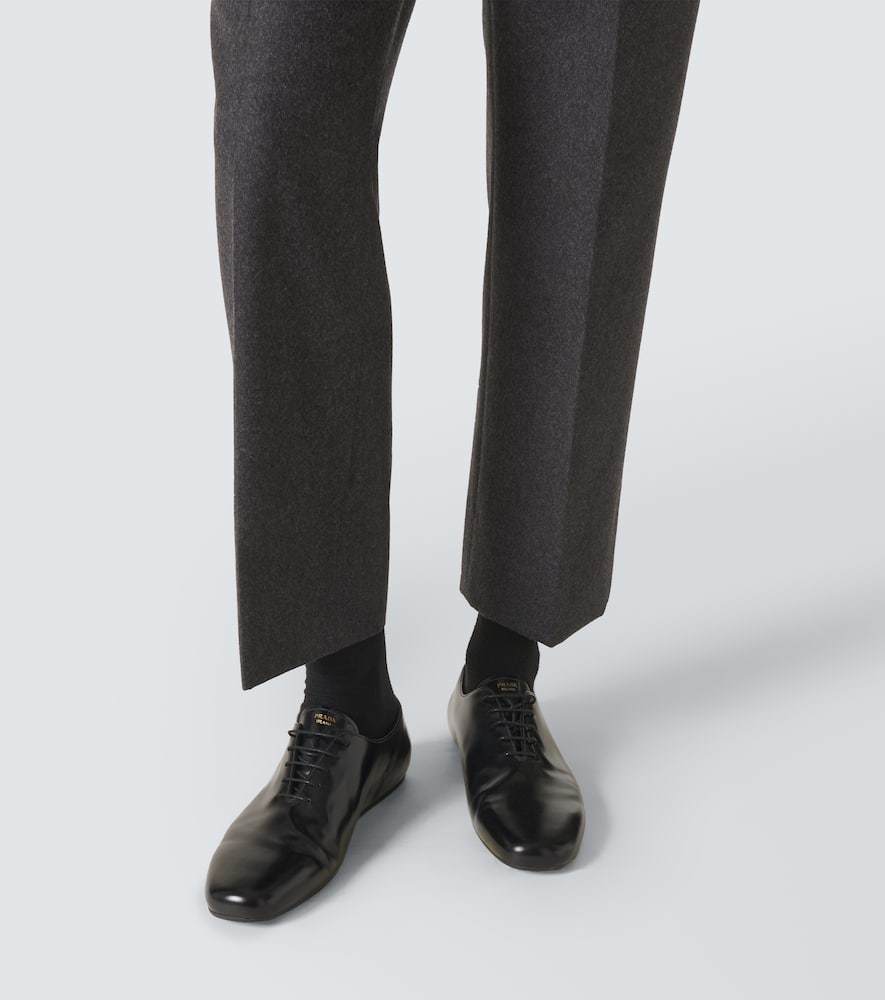 Prada Wool flannel cropped straight pants