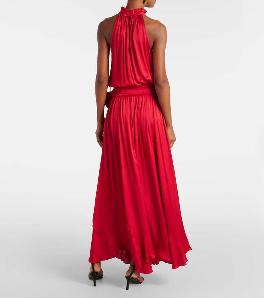 Poupette St Barth Nina satin maxi dress