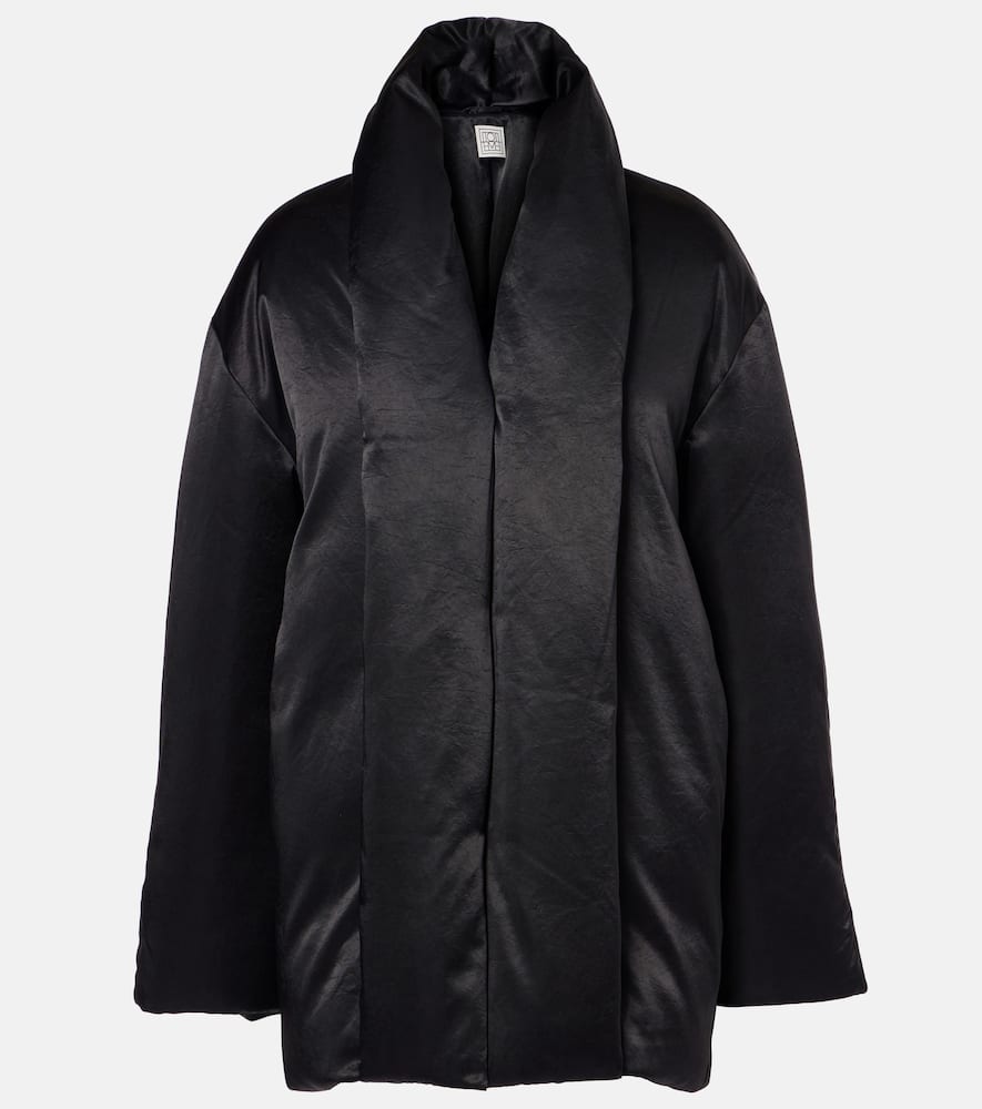 Satin down jacket